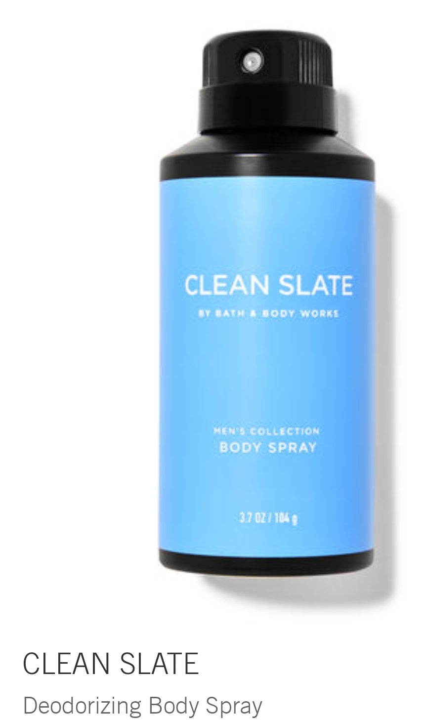 Clean slate body spray